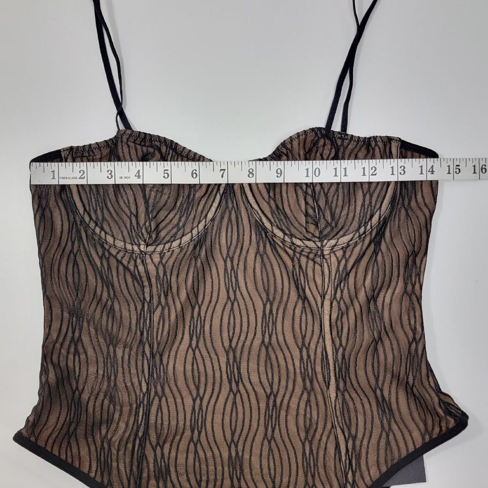 White Fox Keep Wishing Mesh Bodysuit Black L Coquette Fairy Grunge Whimsigoth - Picture 9 of 16